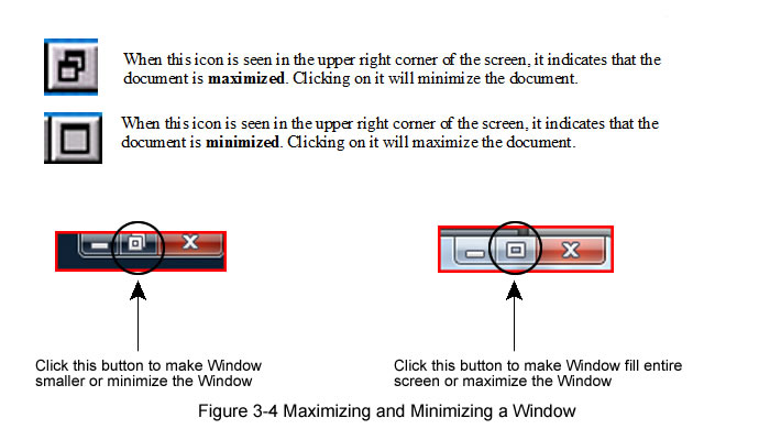 Maximize and Minimize buttons
