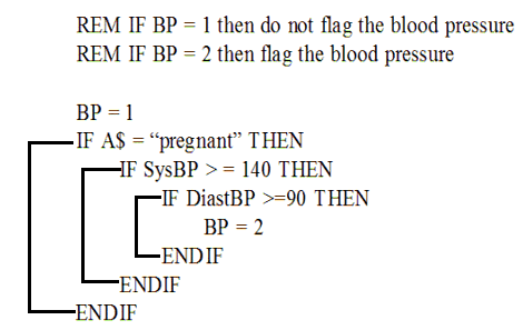 Some Programming Statements for If Then Statements