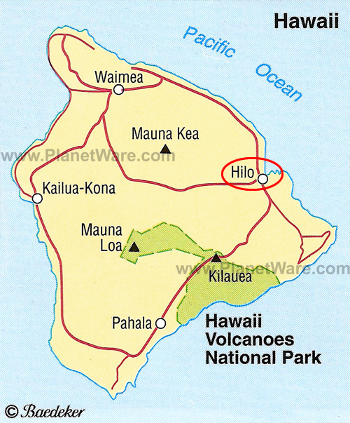 Map of Big Island