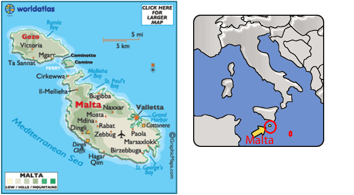 Map Malta