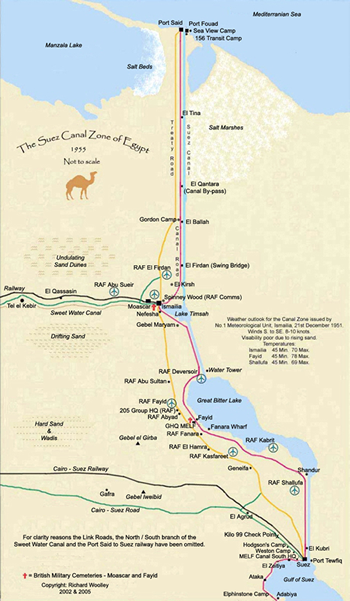 Map suez Canal