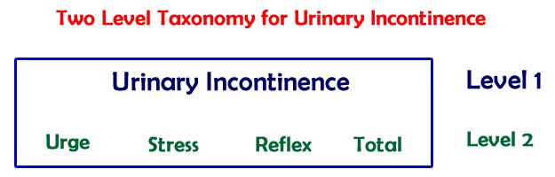 Taxonomy of urinary incontinence